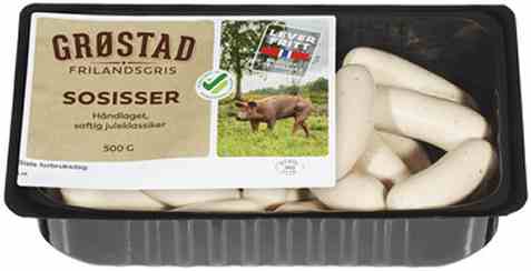 Bilde av Grøstadgris sossiser 500gr.