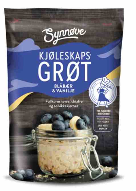 Bilde av Synnøve Kjøleskapsgrøt Blåbær & Vanilje.