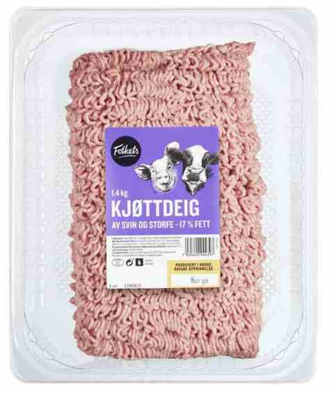 Bilde av Folkets kjøttdeig av Svin/storfe 1,4kg.