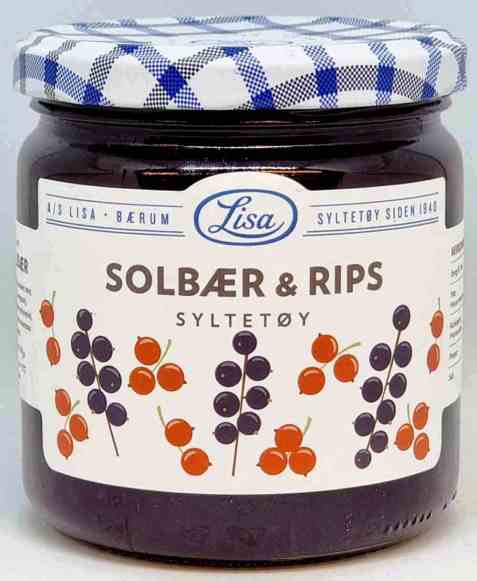 Bilde av Lisa solbær og ripssyltetøy.