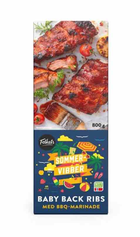Bilde av Folkets Spareribs Babyback Bbq 800g.