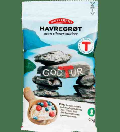Bilde av Møllerens god tur havregrøt uten tilsatt sukker.