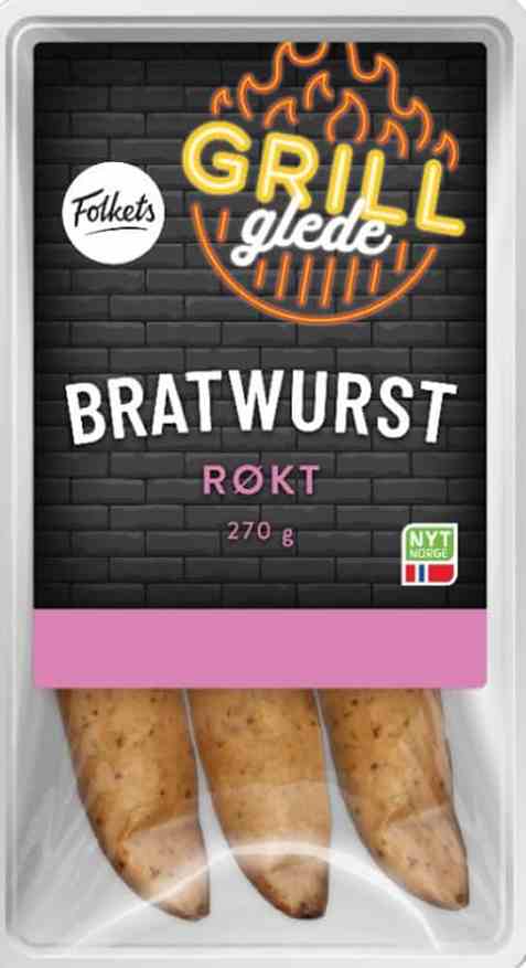 Bilde av Folkets bratwurst røkt 80% 270gr.