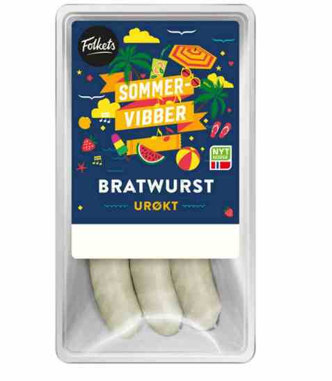 Bilde av Folkets Bratwurst Urøkt 80% 270g.