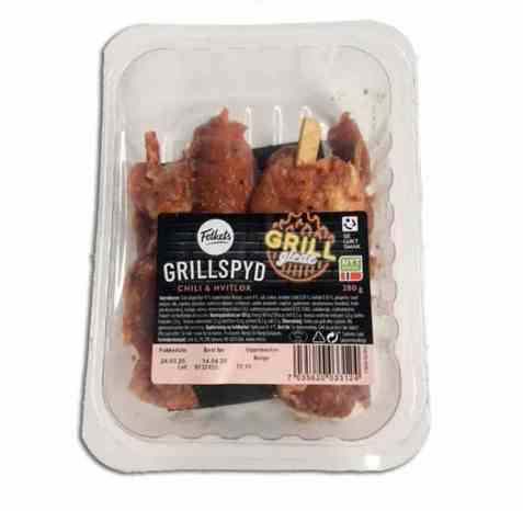 Bilde av Folkets grillspyd svin chili og hvitløk.