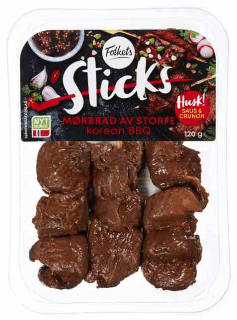 Bilde av Folkets Mørbrad Sticks Korean Bbq 120g.