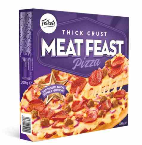 Bilde av Folkets Pizza Meat Feast Thick Crust 500g.