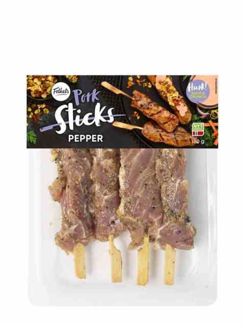 Bilde av Folkets Pork Sticks Pepper 180g.