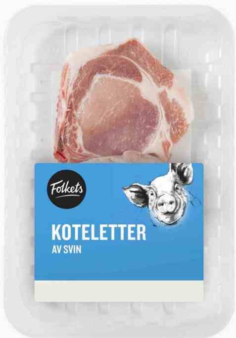 Bilde av Folkets Svinekotelett 2pk 370g.