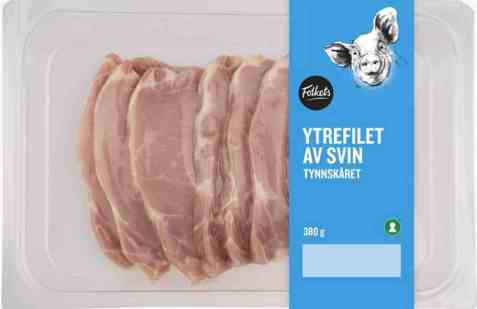 Bilde av Folkets Svin Ytrefilet Tynne Skiver 380g.