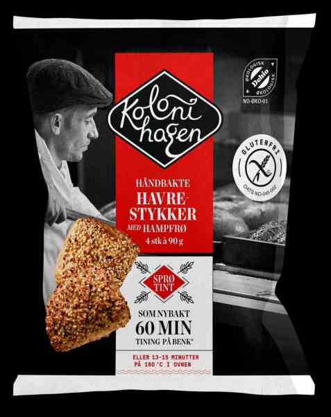 Bilde av Kolonihagen Glutenfrie havrestykker med hampfrø.