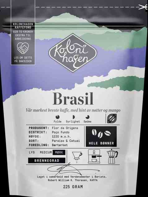 Bilde av Kolonihagen Hele kaffebønner fra Brasil.