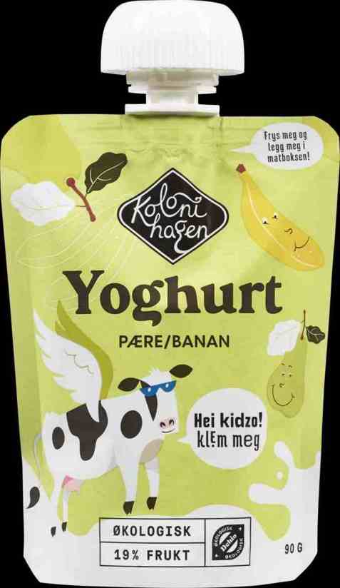 Bilde av Kolonihagen Klemmeyoghurt pære og banan.