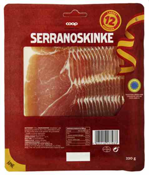 Bilde av Coop Serranoskinke 220g.