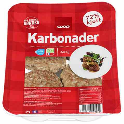 Bilde av Coop Karbonader 360g.