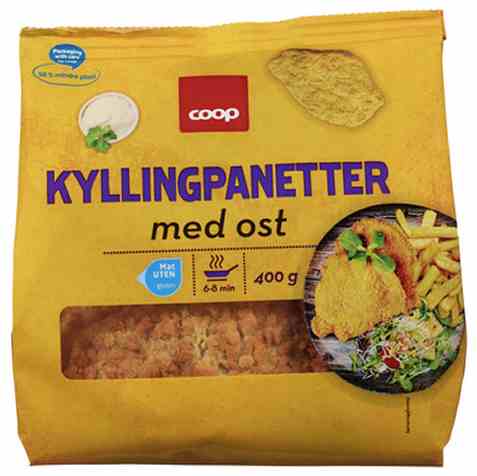 Bilde av Coop Kyllingpanetter med Ost 400g.