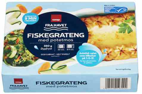 Bilde av Coop Fra Havet Fiskegrateng med Potetmos 350g.