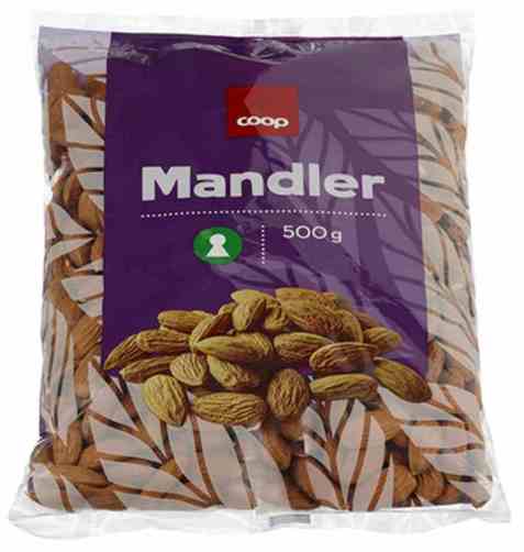 Bilde av Coop Mandler 500g. Bilde av Coop Mandler 500g.