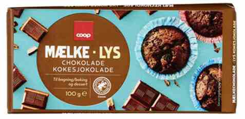 Bilde av Coop Lys Kokesjokolade 100g.
