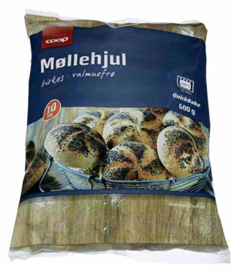 Bilde av Coop Møllehjul Hvetebrød med Valmuefrø.