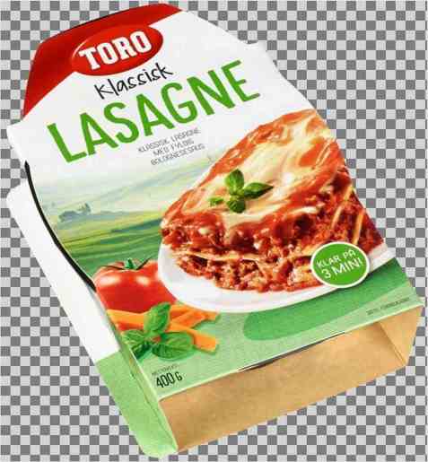 Bilde av Toro lasagne ferdig.