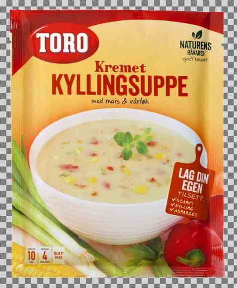 Bilde av Toro kremet kyllingsuppe med mais og vårløk.