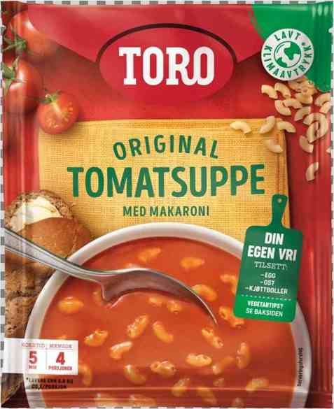 Bilde av Toro tomatsuppe med makaroni.
