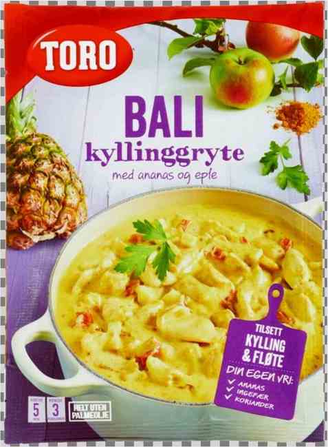 Bilde av Toro Bali kyllinggryte tilberedt.