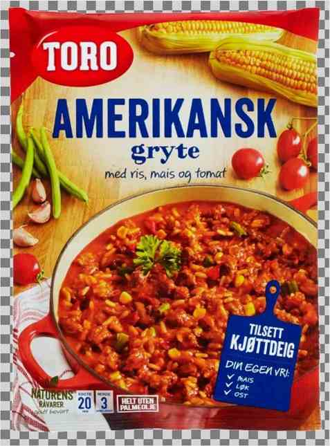 Bilde av Toro amerikansk gryte med ris tilberedt.