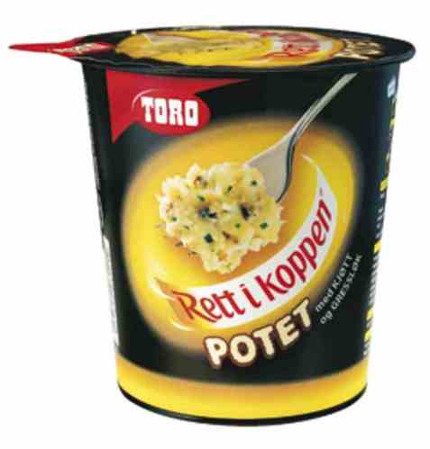 Bilde av Toro Rett i Koppen Potet med kjøtt og gressløk.
