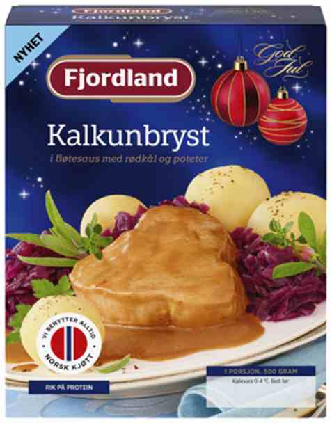 Bilde av Fjordland Kalkunbryst med rødkål og poteter.