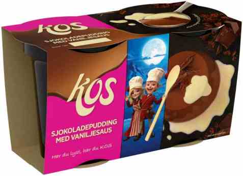 Bilde av Fjordland KOS Sjokoladepudding med vaniljesaus.