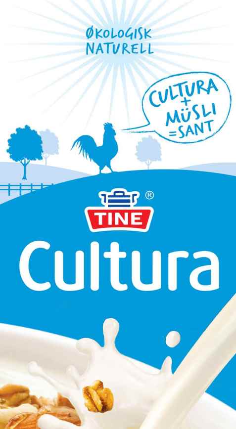 Bilde av Tine Cultura Syrnet melk, naturell, økologisk.
