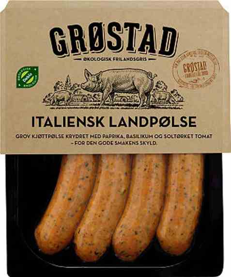 Bilde av Grøstadgris italiensk landpølse.