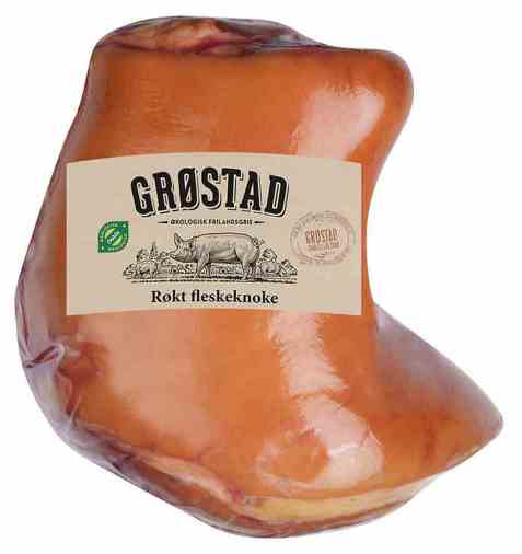 Bilde av Grøstadgris Røkt salt fleskeknoke.