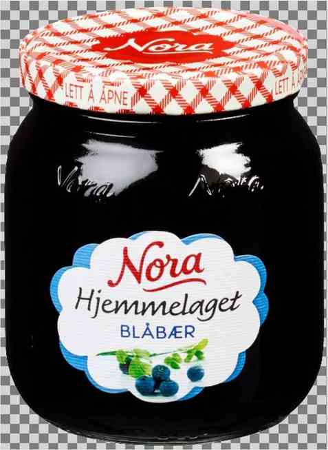 Bilde av Nora hjemmelaget blåbærsyltetøy.