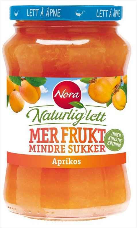 Bilde av Nora Naturlig lett aprikosmarmelade.