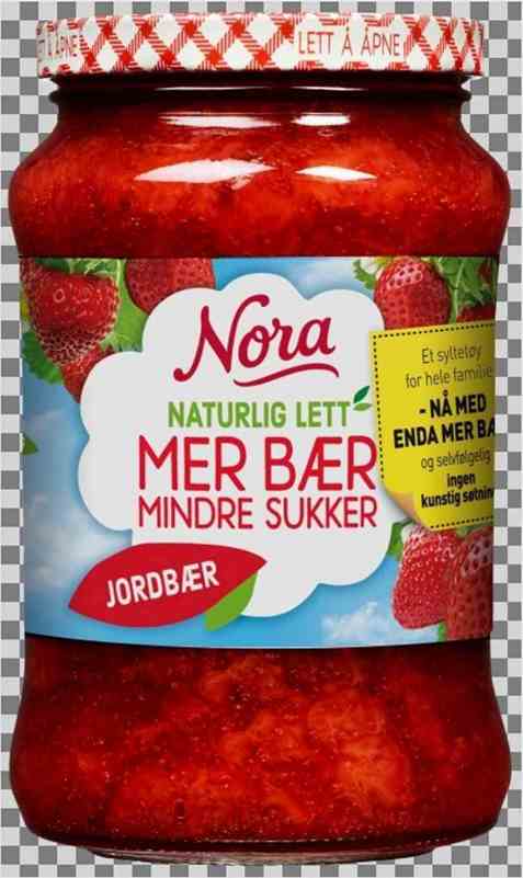 Bilde av Nora Naturlig lett jordbærsyltetøy.