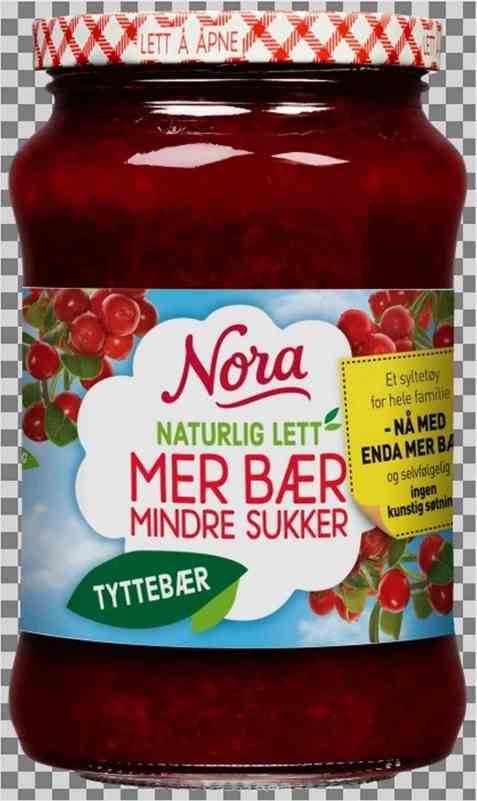 Bilde av Nora Naturlig lett tyttebærsyltetøy.