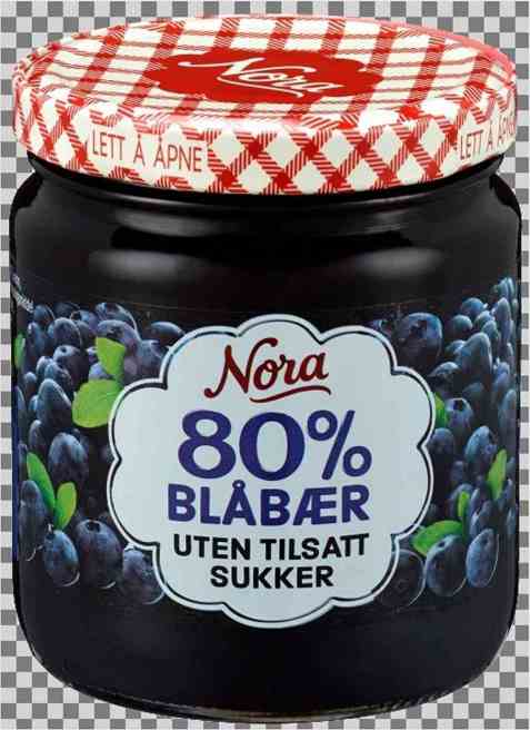 Bilde av Nora uten tilsatt sukker Blåbærsyltetøy.