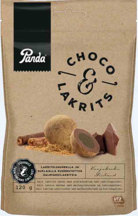 Bilde av Panda lakriskuler choco og salmiakk 120gr.