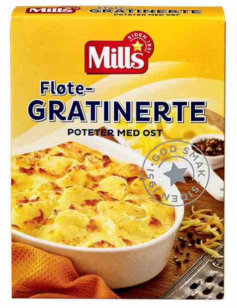 Bilde av Mills fløtegratinerte poteter med ost.