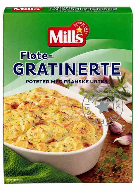 Bilde av Mills fløtegratinerte poteter med franske urter.