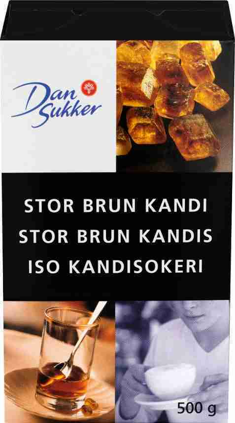 Bilde av Dansukker Stor Brun Kandis. Bilde av Dansukker Stor Brun Kandis.