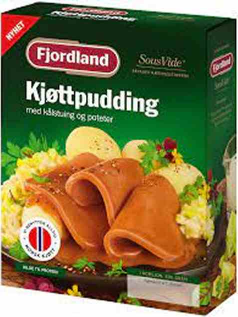 Bilde av Fjordland Kjøttpudding med kålstuing og poteter.