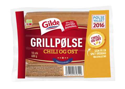 Bilde av Gilde chilipølse med ost.