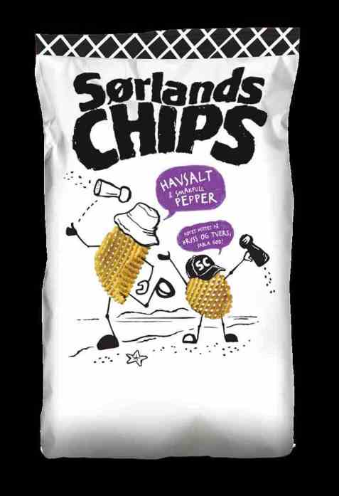 Bilde av Sørlandschips med havsalt og smakfull pepper.