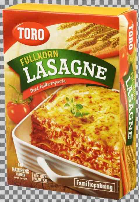 Bilde av Toro Fullkorn Lasagne Familiepakning.