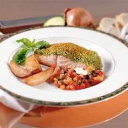 Prøv også Bakt laks med ratatouille.