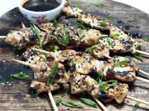 Prøv også Yakitori (kylling og grønnsaker på spyd).